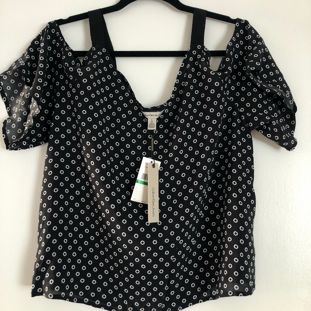 Calvin Klein Jeans Women's Top Blouse Size L  NWT